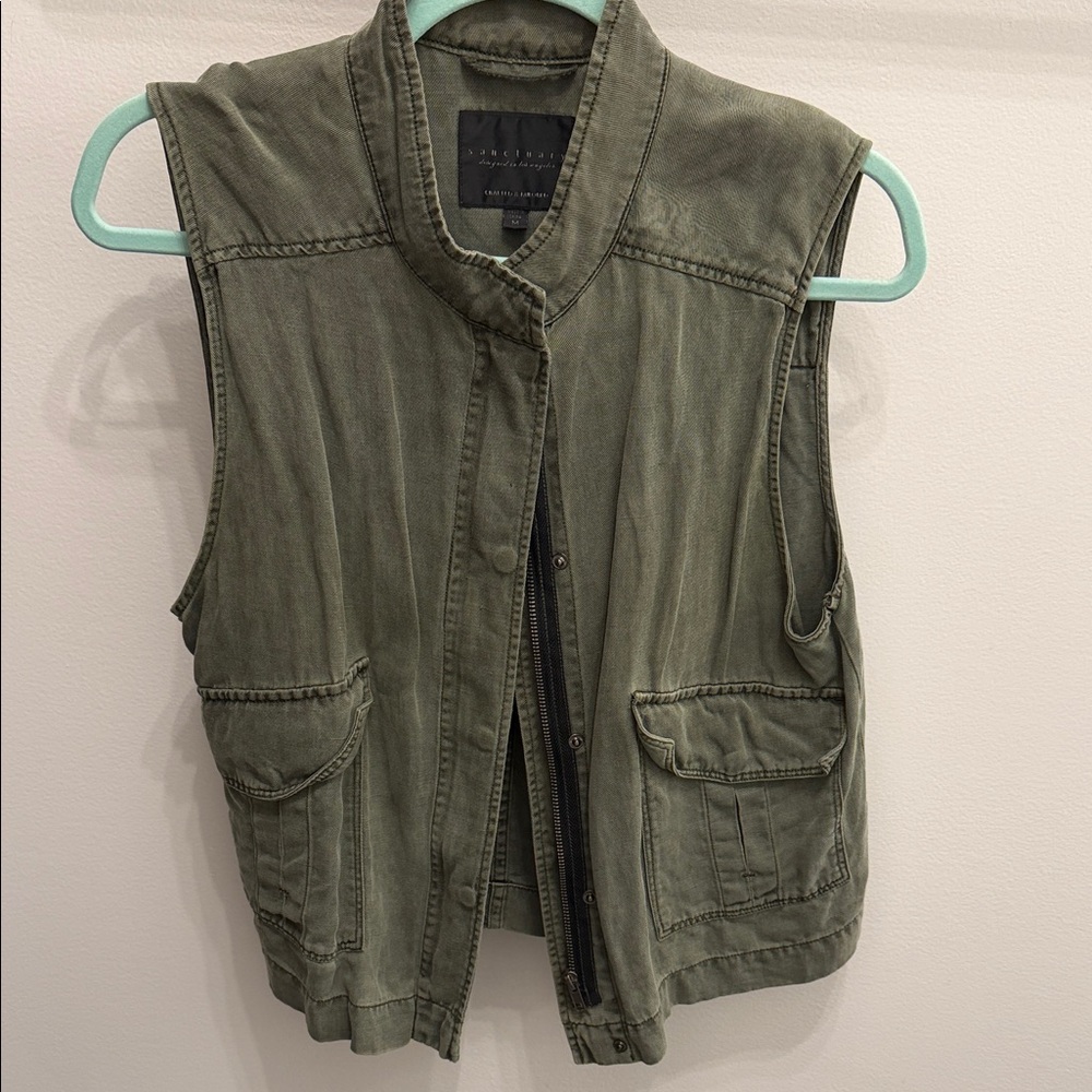 Sanctuary Olive Women's Sleeveless Vest